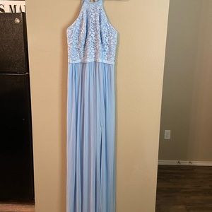Ice blue David Bridal dress